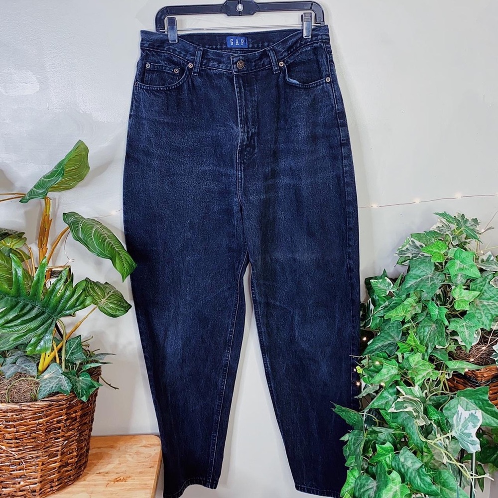 90s Vintage GAP Black High Waisted Perfect Grunge Mom Denim Jeans